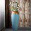 Large Blue Creative Ceramic Artificial Flower Vase For Home Living Room Decor