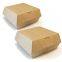 Standard Kraft Clamshell Street Food sustainably sourced kraft paper board Burger/Pie Boxes