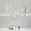 Simple Creative Bedside Ring Chandelier Acrylic Lamp Shade LED Pendant Light