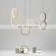 Simple Creative Bedside Ring Chandelier Acrylic Lamp Shade LED Pendant Light