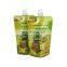 Custom printed ziplock clear drink reusable food spout pouch plastic liquid stand up spout pouch