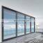 Modern doors designs double tempered clear luxury glass slide aluminum door