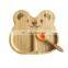 Sample Avaliable Wholesale Natural Bamboo Suction Plate Baby and Toddler Feeding Plate