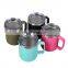 18/8 Stainless Steel Travel Insulated Coffee Mug With Lid and Handle