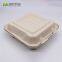Disposable Biodegradable 9*9  3C Take away Sugarcane container
