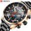 New Men's Quartz Watch CURREN 8391 Luminous Sports Casual Chronograph Men's Stainless Steel Watch