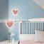 Cartoon Butterfly LED Pendant Lights Bedroom Children's Room Beside Table Hanging Lamps Pink/White Chandelier Heart-Shaped Decor
