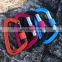 JRSGS Amazon Hot Selling Wholesale D Shape Lightweight Aluminum Climbing Carabiner Clip with Snap Lock Customized LOGO S7101B