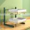 Height Adjustable 2 Tier Drinkware Organizer Tea Cups & Coffee Mugs Storage Drying Rack Multifunctional Tabletop Stemware Holder