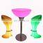 Portable Wireless Rechargeable Outdoor Led Light Bar Cocktail Night Club Plastic Tables Led Ktv Chairs Music Bar Table Sofa Set