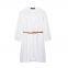 European and American style women's fashion temperament hollow embroidery mini long sleeved dress