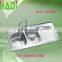 foshan factory 1.2m double bowl kitchen sink with drainborad HD12060