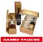 grey paperboard glossy lamination foil stamping folding box for wines, champagnes and spirits packaging