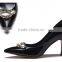 Office Lady High Heel Shoes! Comfortable 3inch Height Low Heels, Leather High Quality Guangzhou Hand Made Woman Shoes Women Wear