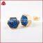 Fashion hexagon agate drusy druzy stone earring studs set in bezel