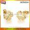 Temperament Fashion 18K Gold Plated Clover Earrings Findings Wholesale