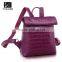 China suppliers wholesale cheap genuine cowhide leather bag women backpack bag