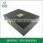 Fashion design black leather cosmetic gift set box