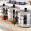 Double handles 2 layers induction stainless steel food steamer