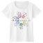 Colorful hand printing for group activities short sleeves tshirt for girls