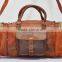 Real Goat Leather Vintage Gym Duffel Bag Handmade Shoulder Bag Luggage Travel Bag