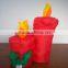 DJ-XT-03 inflatable three candle lighted christmas outdoor decoration