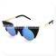 Half Frame Round AC Material Lence Polarized Fashion women Retro Sunglasses