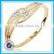 Fashion white rhinestone 18k gold bangle saudi arabia jewelry