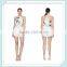 Ladies polyester white fashion shorts
