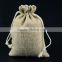 New design natural jute drawstring bag with cotton rope china supplier                        
                                                                                Supplier's Choice