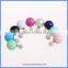 Wholesale Fashion Crystal Pave Beads & Imitation Pearl Double Round Ball Stud Earrings CTBE16-CP01