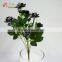 newest shinny gold silver rose flower shinny artificial flower 7 open rose 4 buds