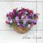 2016 New Designed Selling Beautiful Artificial Hanging Flowers Basket