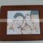 Custom Pu leather wooden photo frame Luxury genuine leather photo frame