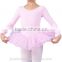Long Sleeves Children Ballet Tutu for Girls, Pink/Black/White Ballet Dancing Skirt for kids, Made from Cotton