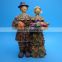 Farmer couple resin statue craft for harvest blessing