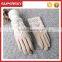 V-377 New design stylish women wool warmer gloves with lace trim magic finger touch screen gloves