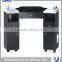 Tailor made powder coated metal reception counter with leveler