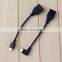 Right Angle Micro USB OTG to USB 2.0 Adapter New
