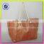 High quality women tote style handbag jute and cotton material shoulder bag cotton handle