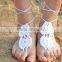 Wholesale Bridesmaid Beach Accessory Crochet Barefoot Sandals Nude Shoes
