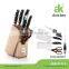 High class stainless steel best knife set pakkawood handle