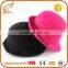 Top selling woman round felt hat pink 100% wool fedora hat with bow                        
                                                                                Supplier's Choice