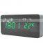 2016 hot sale digital home decor fashion cheap led wooden alarm clock