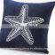 new super soft thick ocean seashell embroidery cushion for autumn/winter