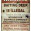 Warning logo metal tin sign