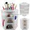 2016 Christmas Gift White Rotates 360 Degrees Make Up Organizer Sorting Stand for Storage of Cosmetics