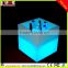 rechargeable light up plastic cube ice bucket with LED rgb lamp