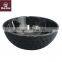 H11035 white or black glazed embossed fruit bowl porcelain decor
