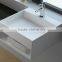 High Level hand wall hung acrylic solid surface basin/ artificial stone resin basin